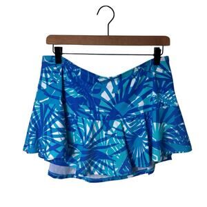 AVENUE PLUS SIZE 16 WOMEN BLUE SWIMMING PRINT SKIRT BRAND NEW WITH TAGS